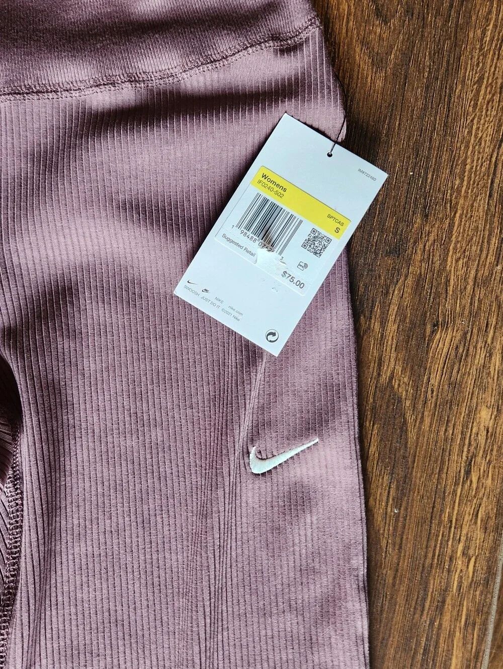 Nike Brown Flare Leggings Tight Fit Mid Rise Full Length